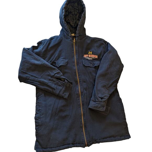 Vintage Winners Circle Jeff Gordon Hooded Jacket Men Medium NASCAR Racing Zip Up